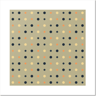 blue and orange dots Posters and Art